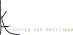Logo of Ingrid van Amsterdam featuring a stylized letter K and the full name in elegant font.